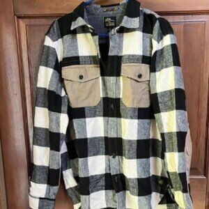 LL Bean & Todd Snyder Black and Cream Buffalo Plaid Shirt Size Large